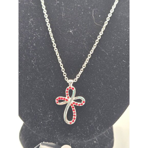 AVON 2016 Dainty BIRTHSTONE Cross Necklace & Earrings Sets NEW in box J, F, S - Picture 2 of 6